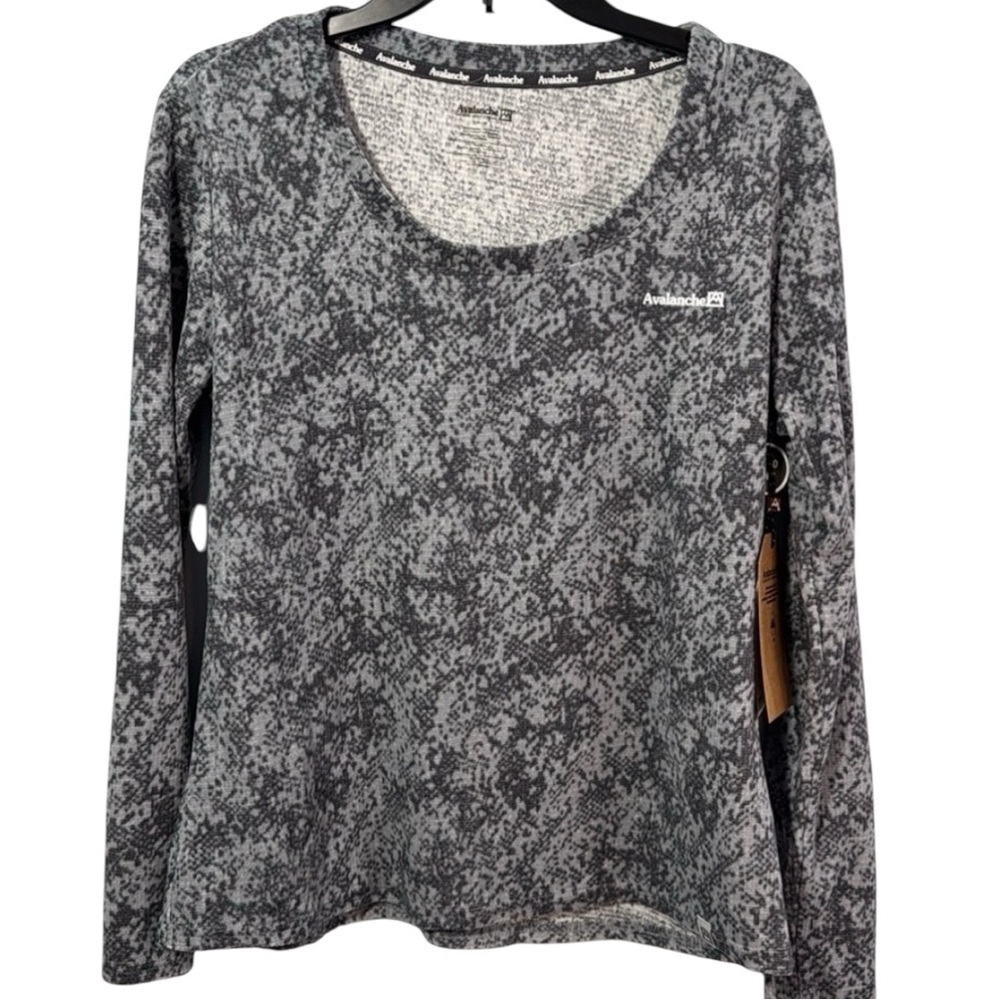 Avalanche Top Grey Active Outdoor‎ Snake Texture Fleece in Size XL  NWT